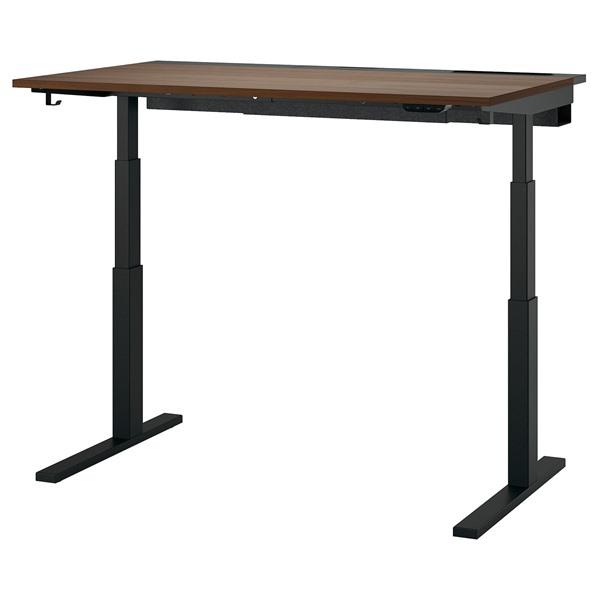 [IKEA/イケア/通販]MITTZON ミッツォーンデスク 昇降式, 100V ウォールナット材突...