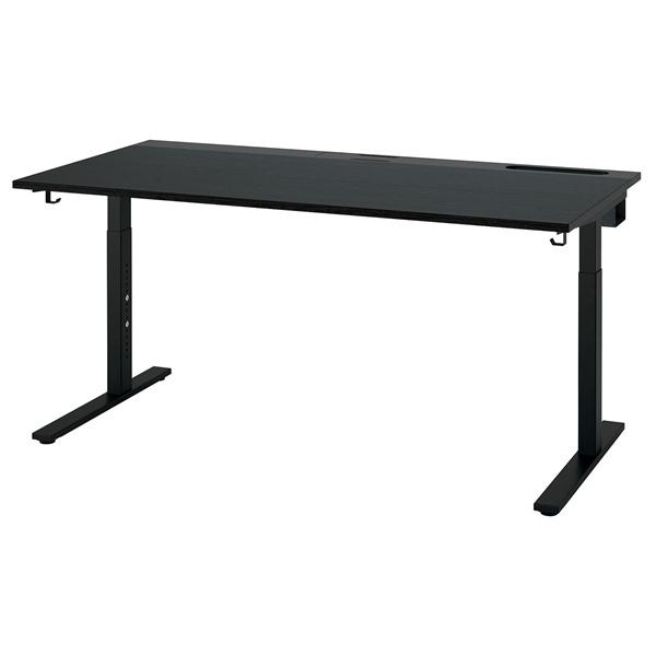 [IKEA/イケア/通販]MITTZON ミッツォーン デスク, ブラックステインアッシュ材突き板/...