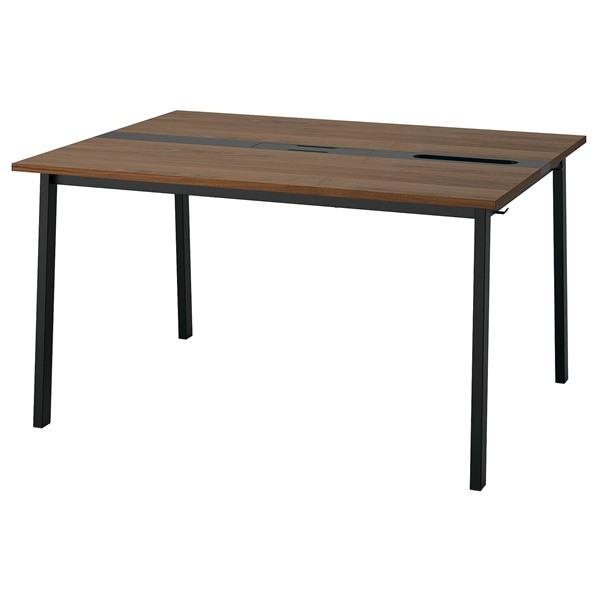 [IKEA/イケア/通販]MITTZON ミッツォーン会議用テーブル, ウォールナット材突き板/ブラ...