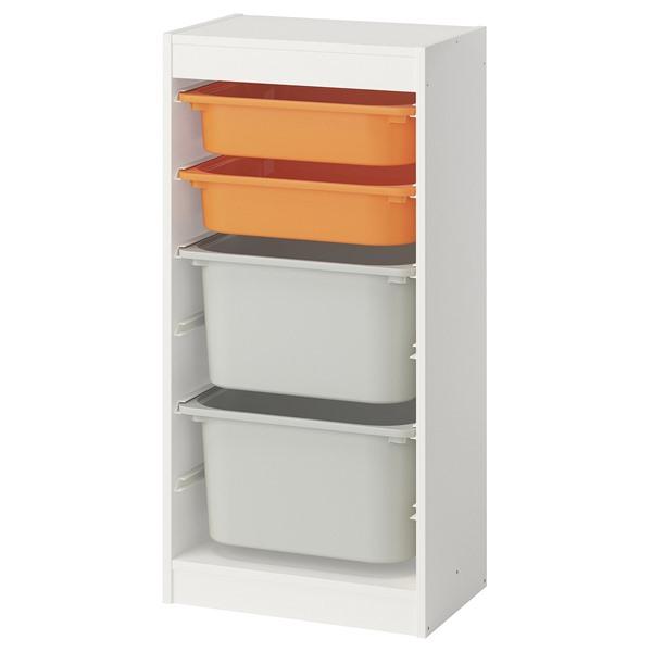 [IKEA/イケア/通販]TROFAST トロファスト収納コンビネーション, ホワイト ライトオレン...