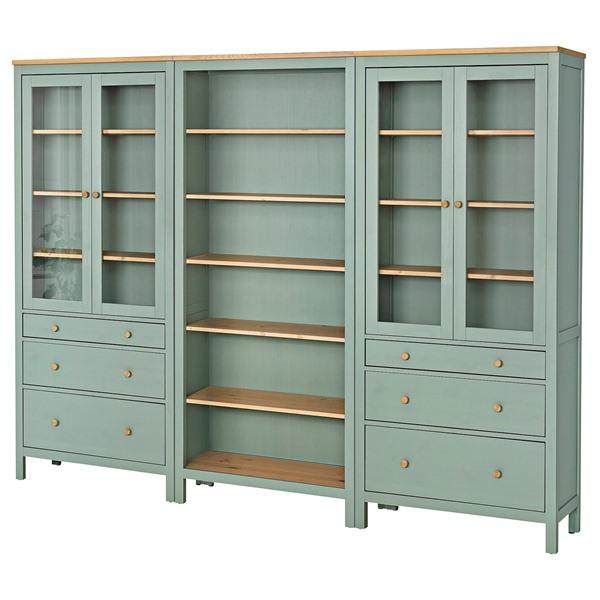 [IKEA/イケア/通販]HEMNES ヘムネス収納コンビネーション 扉/引き出し付き, グレーグリ...