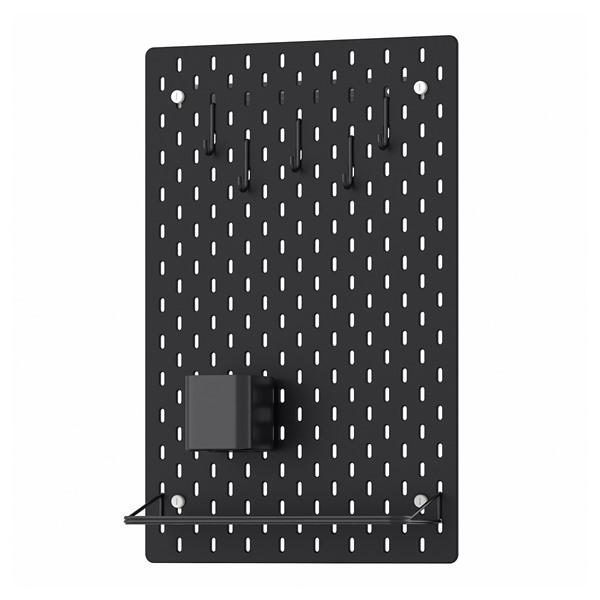 [IKEA/イケア/通販]SKADIS スコーディス 有孔ボードコンビネーション, ブラック, 36...