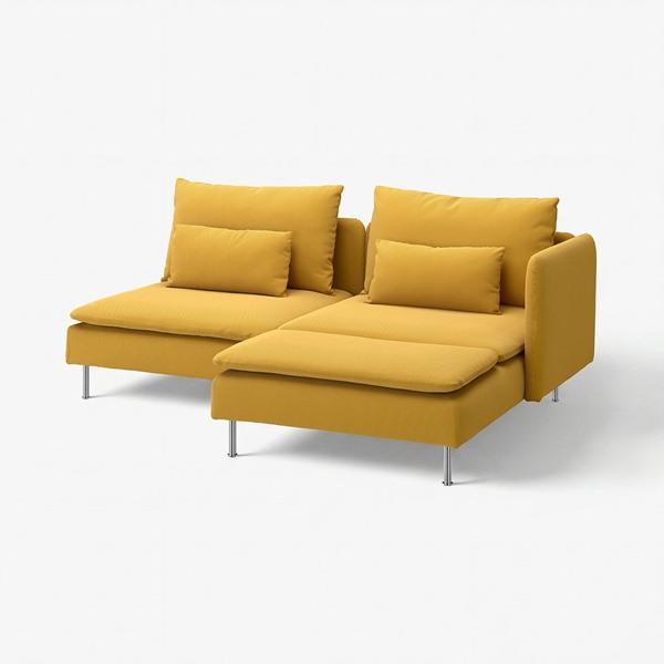 [IKEA/イケア/通販]SODERHAMN ソーデルハムン2人掛けソファ, 寝椅子付き アームレス...