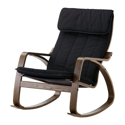 IKEA/イケア POANG ロッキングチェア, ブラウン, アルメ ブラック