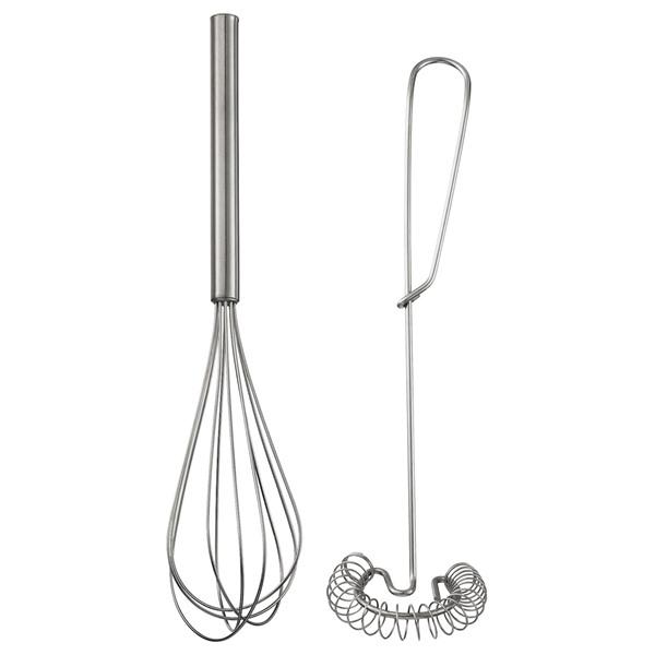 【IKEA/イケア/通販】IDEALISK イディアーリスク 泡立て器2本セット, ステンレススチー...