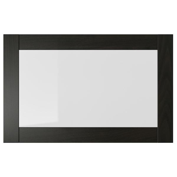 【IKEA/イケア/通販】SINDVIK シンドヴィーク ガラス扉, ブラックブラウン/クリアガラス...