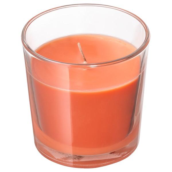 【IKEA/イケア/通販】SINNLIG スィンリグ アロマキャンドル グラス入り, ピーチ＆オレン...