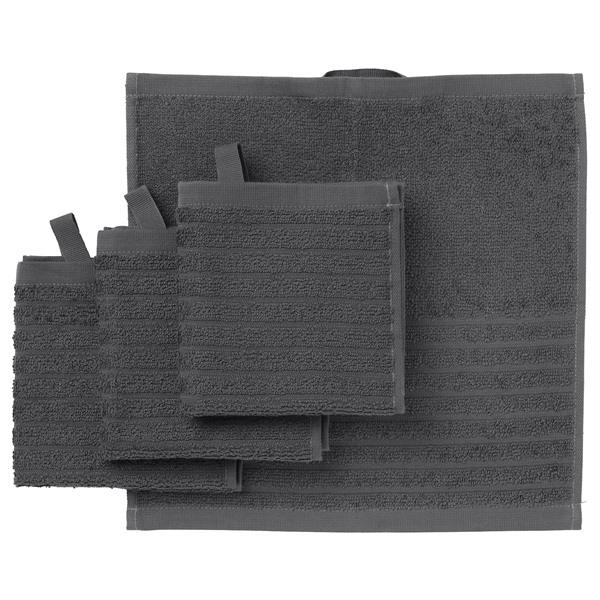 【IKEA/イケア/通販】VAGSJON ヴォーグショーン タオルハンカチ, ダークグレー[A](2...