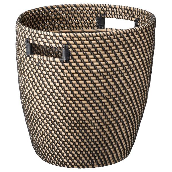 【IKEA/イケア/通販】RAGKORN ローグコルン 鉢カバー, 室内/屋外用 ダークグレー/ベー...