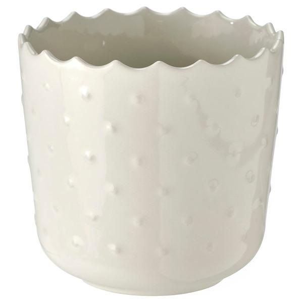 【IKEA/イケア/通販】SESAMFRON セサムフローン 鉢カバー, 室内/屋外用 オフホワイト...