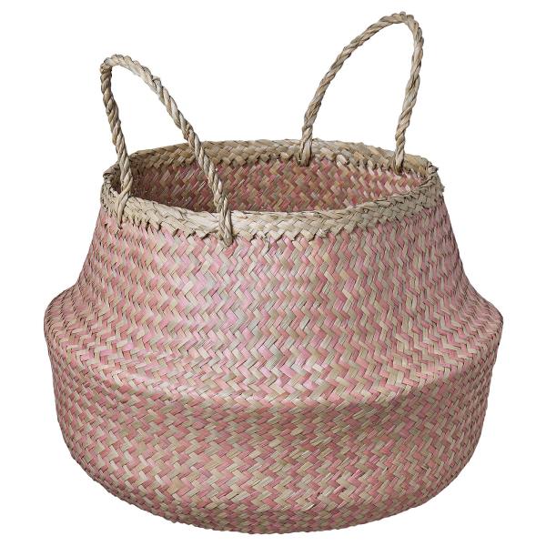 [IKEA/イケア/通販]KRALLIG クラッリグ バスケット, スゲ/ピンク, 25 cm[C]...