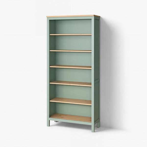 [IKEA/イケア/通販]HEMNES ヘムネス本棚, グレーグリーン/ライトブラウンステイン,90...