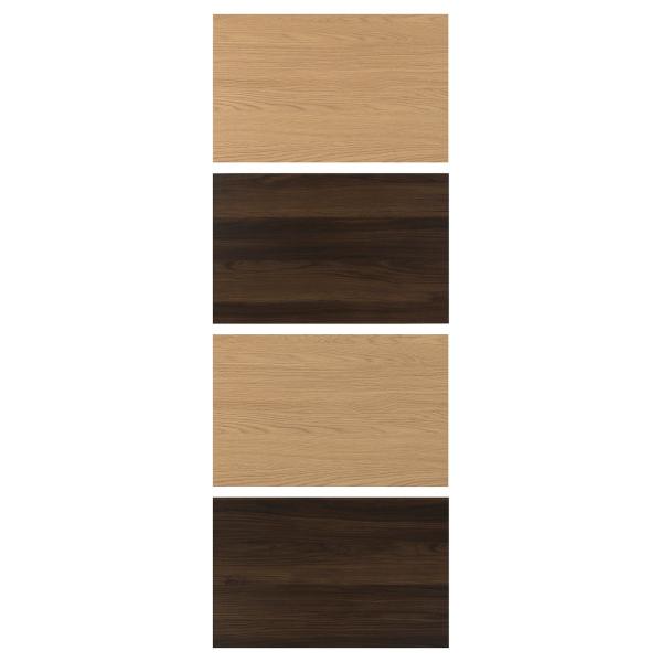 [IKEA/イケア/通販]MEHAMN メーハムン 引き戸用パネル4枚, ダークブラウン オーク調/...