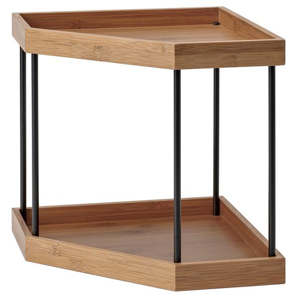 [IKEA/イケア/通販]NALBLECKA ノールブレッカコーナー シェルフ, メタル/竹 キッチ...