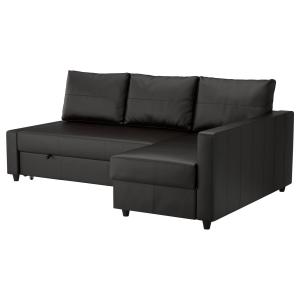 [IKEA/イケア/通販]FRIHETEN フリーヘーテン コーナーソファベッド 収納付き, ボームスタード ブラック[3](29216820)