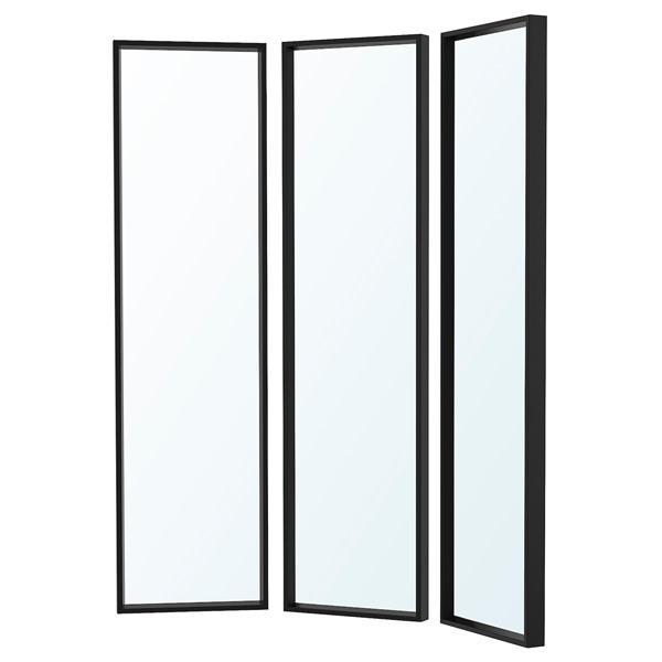 【IKEA/イケア/通販】NISSEDAL ニッセダール ミラー コンビネーション, ブラック[3]...