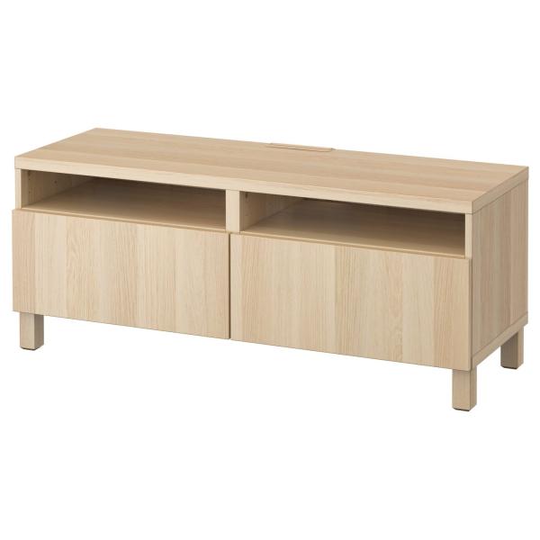 [IKEA/イケア/通販]BESTA ベストー テレビ台 引き出し付き, ホワイトステインオーク調/...