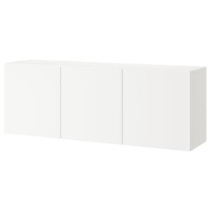 [IKEA/イケア/通販]BESTA ベストー 壁取り付け式キャビネットコンビネーション, ホワイト/ラップヴィーケン ホワイト, 180x42x64 cm[15](29435629)