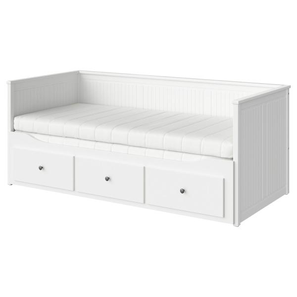 [IKEA/イケア/通販]HEMNES ヘムネス デイベッド 引き出し3/マットレス2付き, ホワイ...