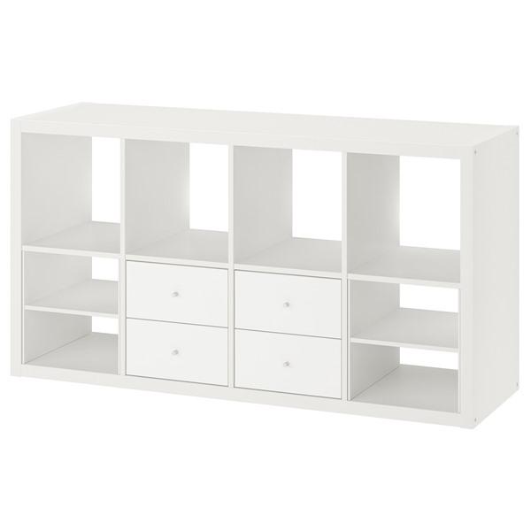 [IKEA/イケア/通販]KALLAX カラックスシェルフユニット, 引き出し4段付き/シェルフイン...