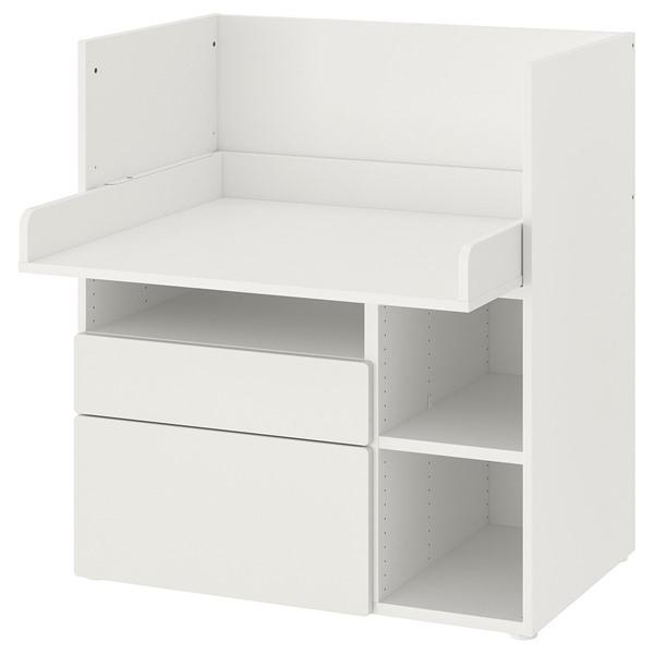 [IKEA/イケア/通販]SMASTAD スモースタード デスク, ホワイト ホワイト/引き出し2段...