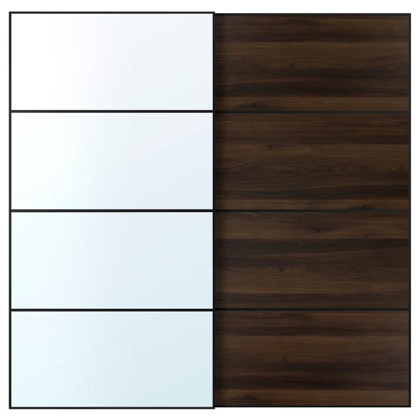 [IKEA/イケア/通販]AULI アウリ / MEHAMN メーハムン 引き戸 2枚組, ブラック...