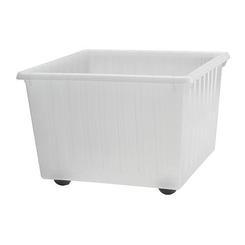 IKEA/イケア VESSLA 収納クレート キャスター付, ホワイト