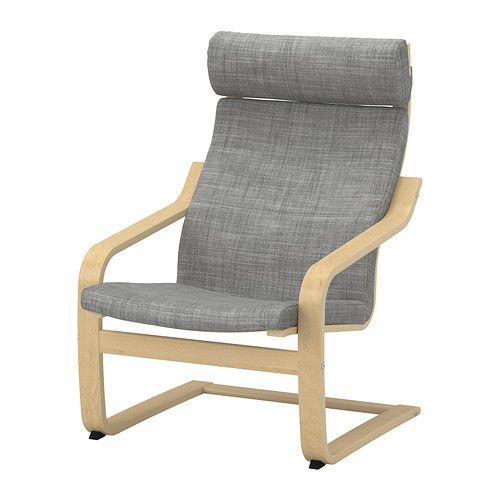 IKEA/イケア POANG アームチェア用クッション, イースンダ グレー