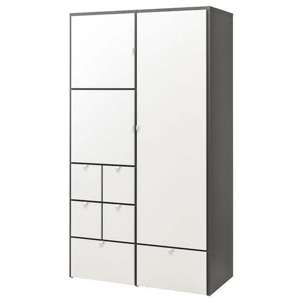 【IKEA/イケア/通販】VISTHUS ヴィストフス ワードローブ, グレー/ホワイト[5](30...