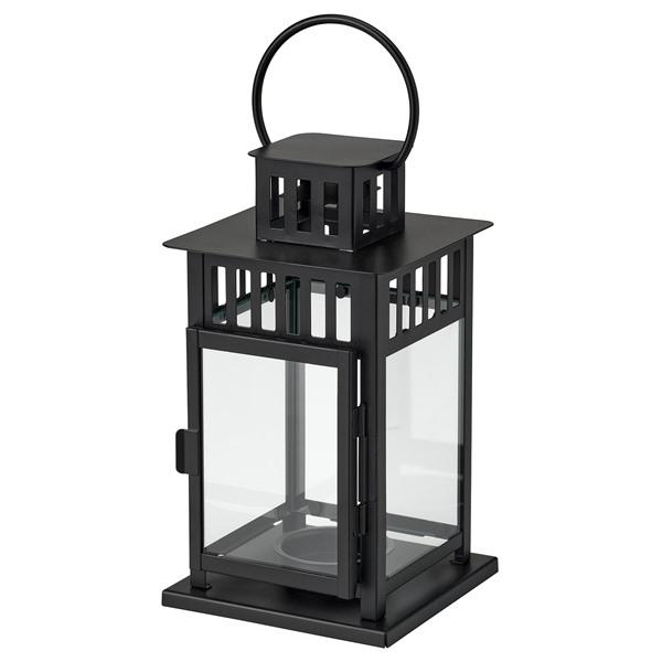 [IKEA/イケア/通販]BORRBY ボッルビーティーライト用ランタン, 室内/屋外用 ブラック,...