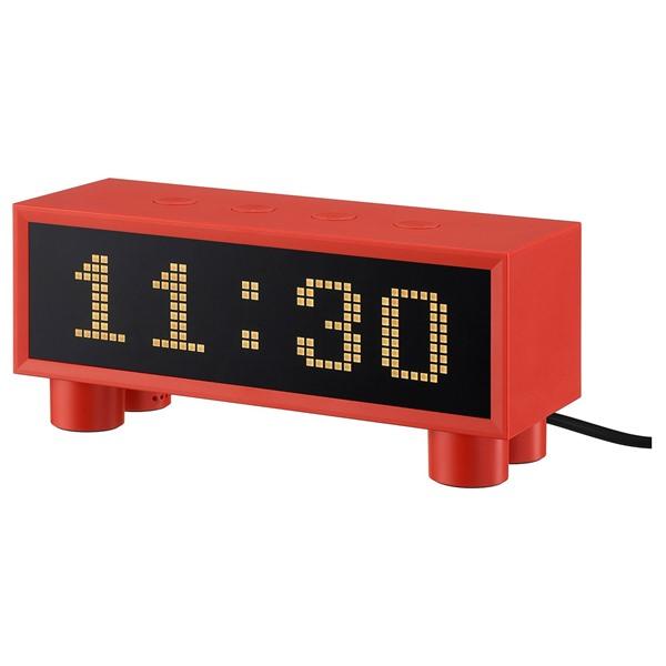 [IKEA/イケア/通販]KORTLINJE コルトリニエ温湿度計付き目覚まし時計, レッド,18x...