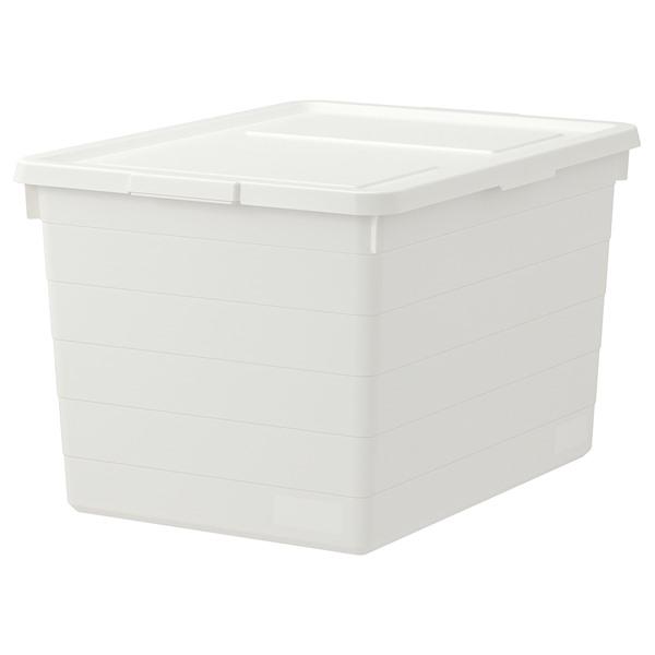【IKEA/イケア/通販】SOCKERBIT ソッケルビート ふた付きボックス, ホワイト[CD](...