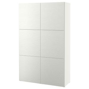 [IKEA/イケア/通販]BESTA ベストー 収納コンビネーション 扉付, ホワイト/ラクスヴィーケン ホワイト, 120x42x193 cm[24](39187445)