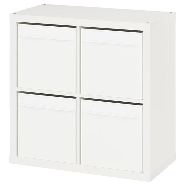 [IKEA/イケア/通販]KALLAX カラックス シェルフユニット, ホワイト/ドローナ ホワイト...