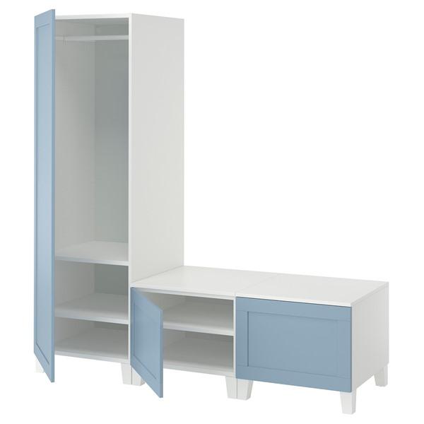 [IKEA/イケア/通販]PLATSA プラッツァワードローブ 扉3枚付, ホワイト/サンニダール ...