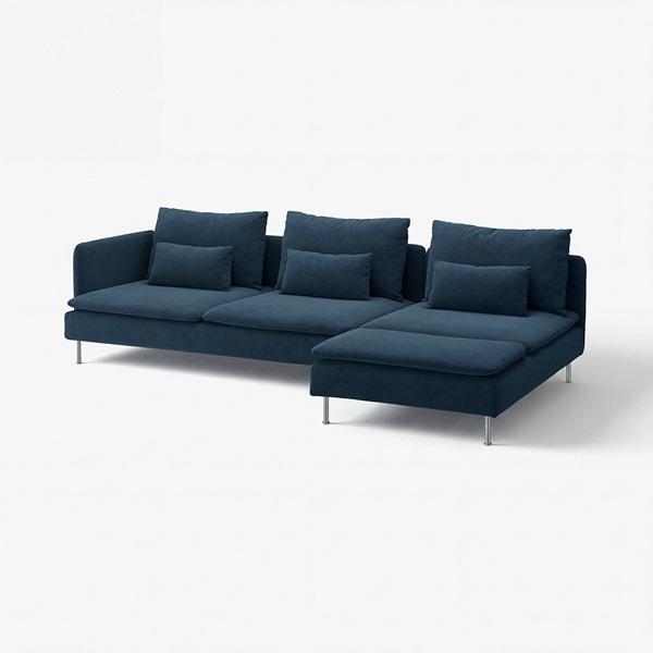 [IKEA/イケア/通販]SODERHAMN ソーデルハムン4人掛けソファ 寝椅子付き, ＆オープン...
