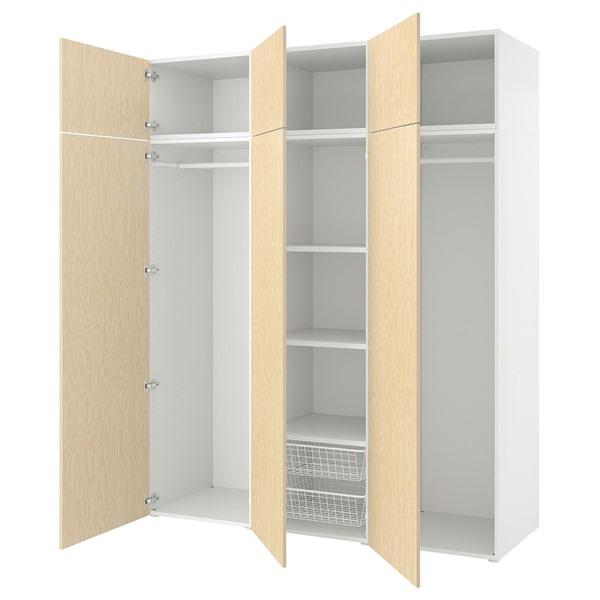 [IKEA/イケア/通販]PLATSA プラッツァワードローブ 扉6枚付き, ホワイト/カールボーデ...