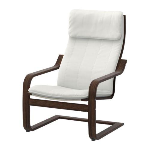 IKEA/イケア POANG アームチェア, ブラウン, アルメ ナチュラル