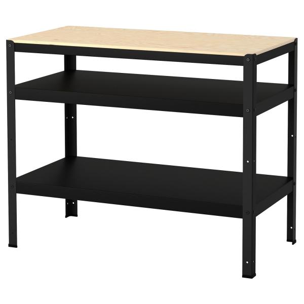 [IKEA/イケア/通販]BROR ブロール 作業台, ブラック, パイン材合板[H](403332...