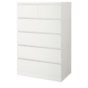IKEA/イケア/通販]MALM マルム チェスト（引き出し×6）, ホワイト