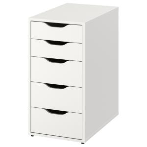 イケア（IKEA） 引き出しユニット キャスター付き ホワイト 28x65cm