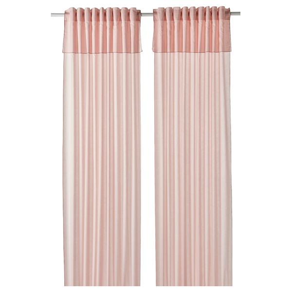 【IKEA/イケア/通販】MOALISA モーアリーサ カーテン1組, ペールピンク/ピンク[B](...