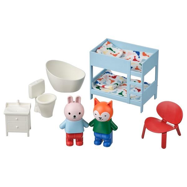 [IKEA/イケア/通販]HUSET フーセットミニチュア家具&amp;フィギュア, ベッドルーム/バスルー...