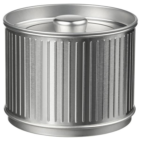 [IKEA/イケア/通販]BETTHAJ ベットハイ缶 ふた付き, コーヒー/紅茶用/シルバーカラー...