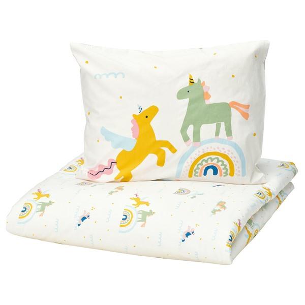 [IKEA/イケア/通販]BARNDROM バーンドローム掛け布団カバー＆枕カバー, ホワイト マル...