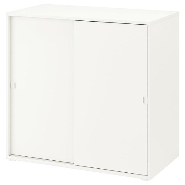 【IKEA/イケア/通販】VIHALS ヴィーハルス キャビネット 引き戸付, ホワイト[FE](0...