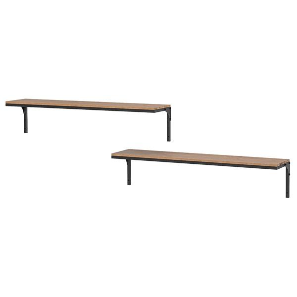 【IKEA/イケア/通販】FJALLBO フィエルボ ウォールシェルフコンビネーション, ブラック[...