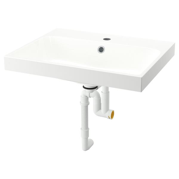[IKEA/イケア/通販]BACKSJON バックショーン 洗面ボウル 排水トラップ付き, ホワイト...