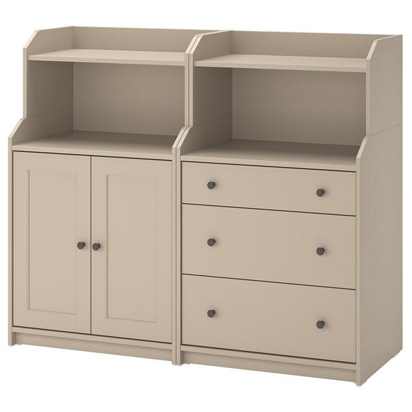 [IKEA/イケア/通販]HAUGA ハウガ収納コンビネーション, ベージュ,139x46x116 ...