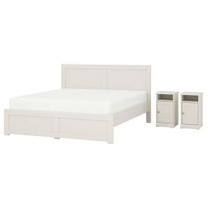 [IKEA/イケア/通販]FAGELFJALLET フォーゲルフィェレットベッドルーム家具3点セット, オフホワイト,160x200 cm[6](49625384)